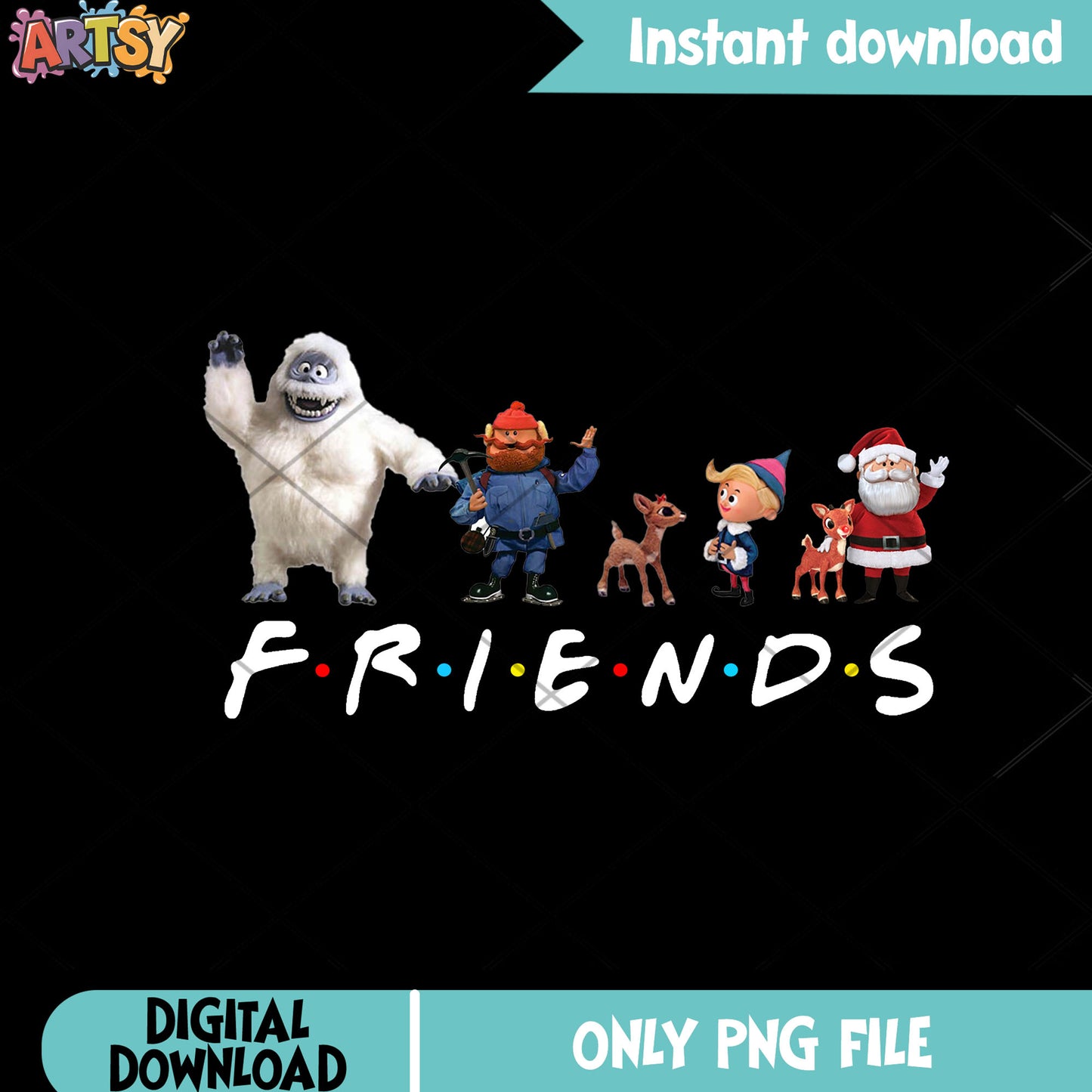 Xmas films png, friends tv show png, Rudolph the Red Nosed Reindeer png