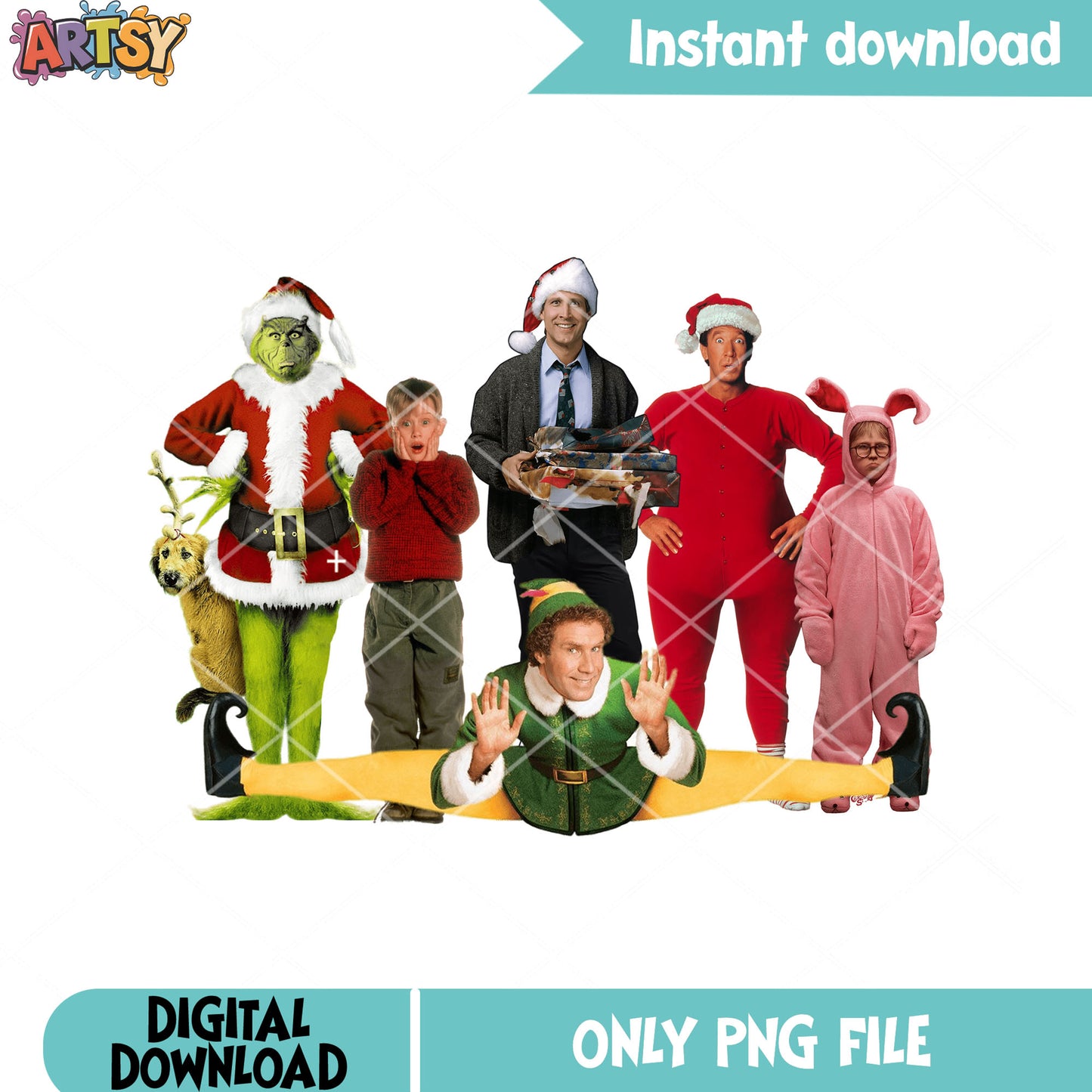 Xmas movie in christmas night png, elf movie png, home alone png