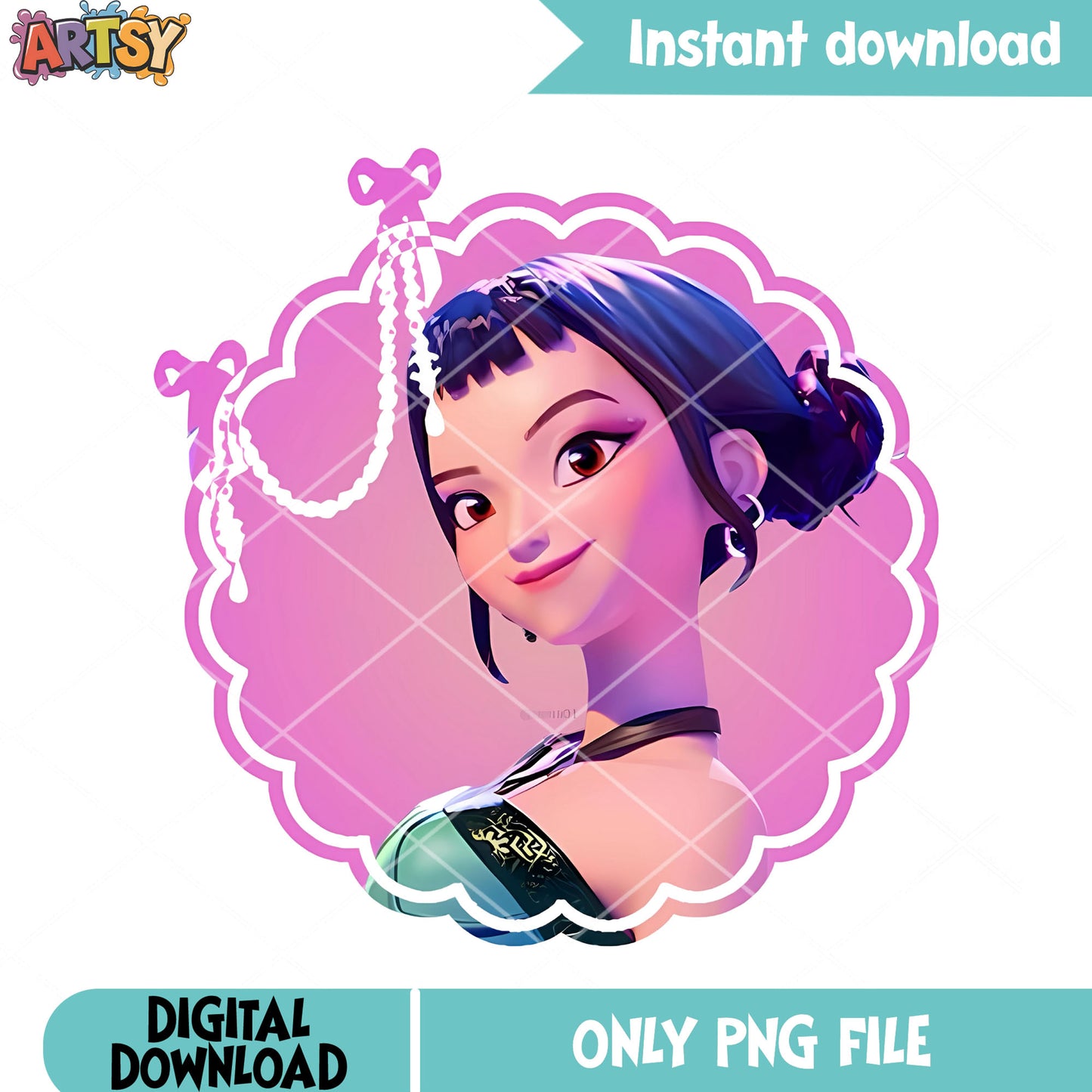 Zoey background pink png, zoey pink png, anime pink zoey png