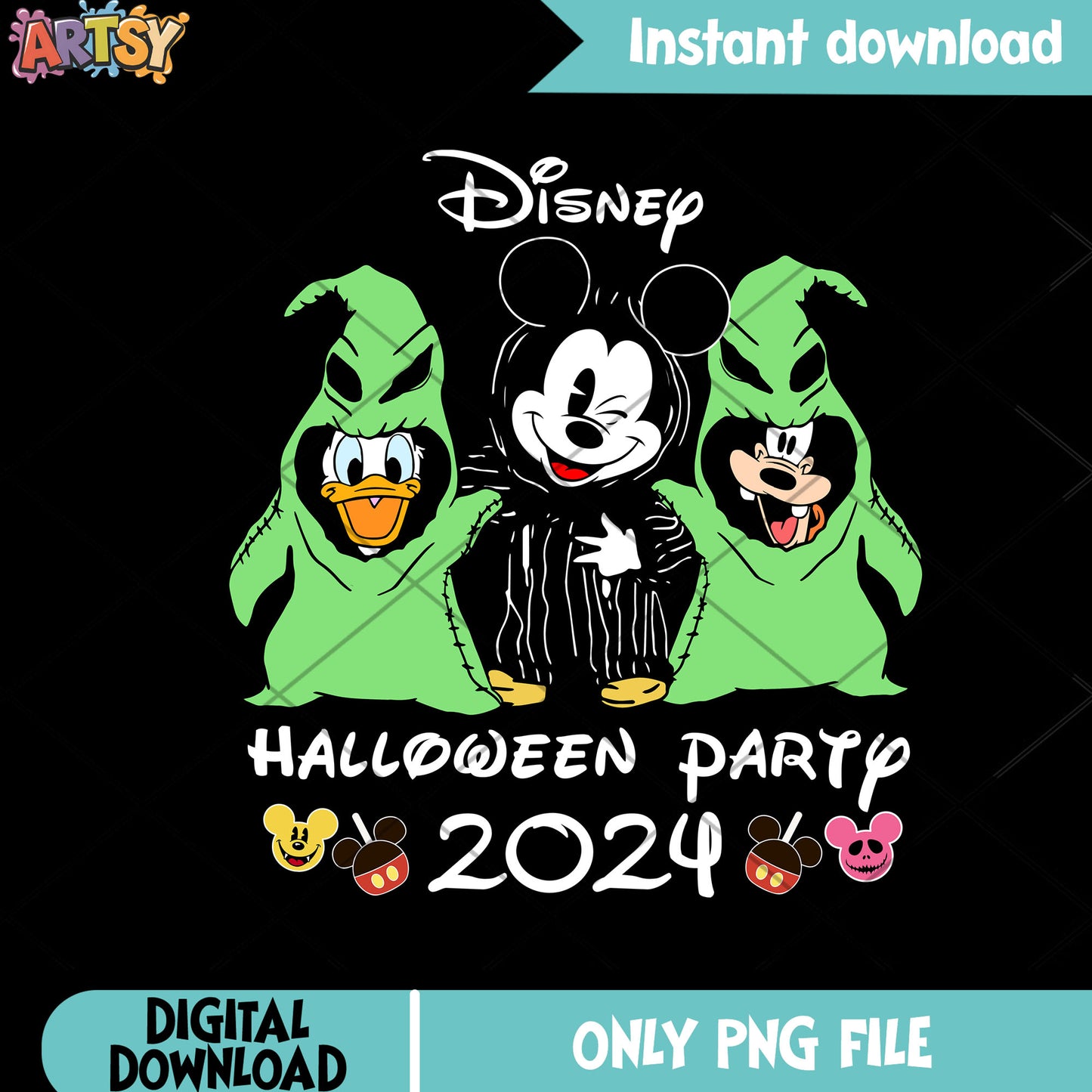 costume Jack skelington png, mickey mouse png, disney halloween png