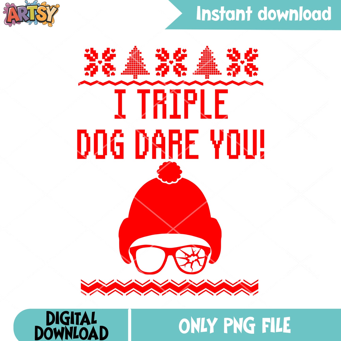 i triple dog dare you png, a christmas story png, christmas poster png