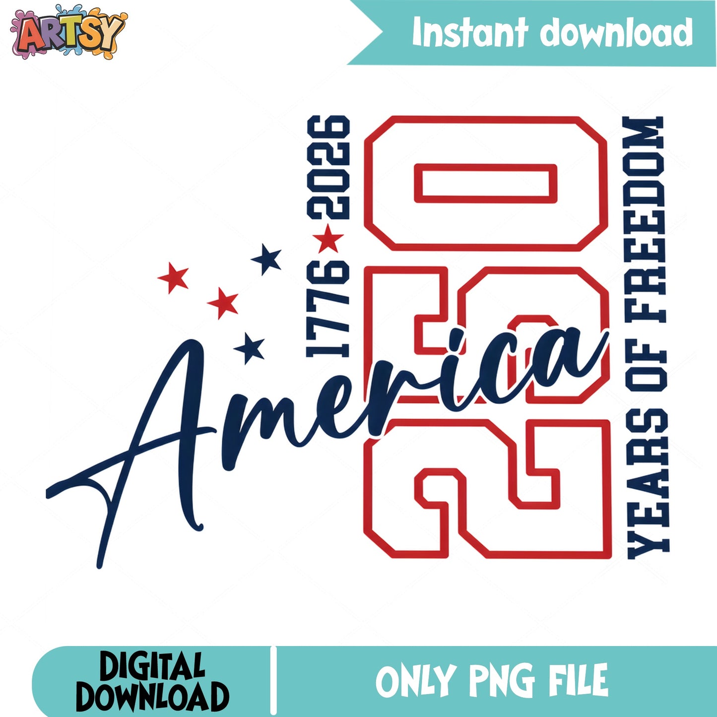 America 250 Years Of Freedom PNG, 1776 2026 PNG, 4th Of July PNG