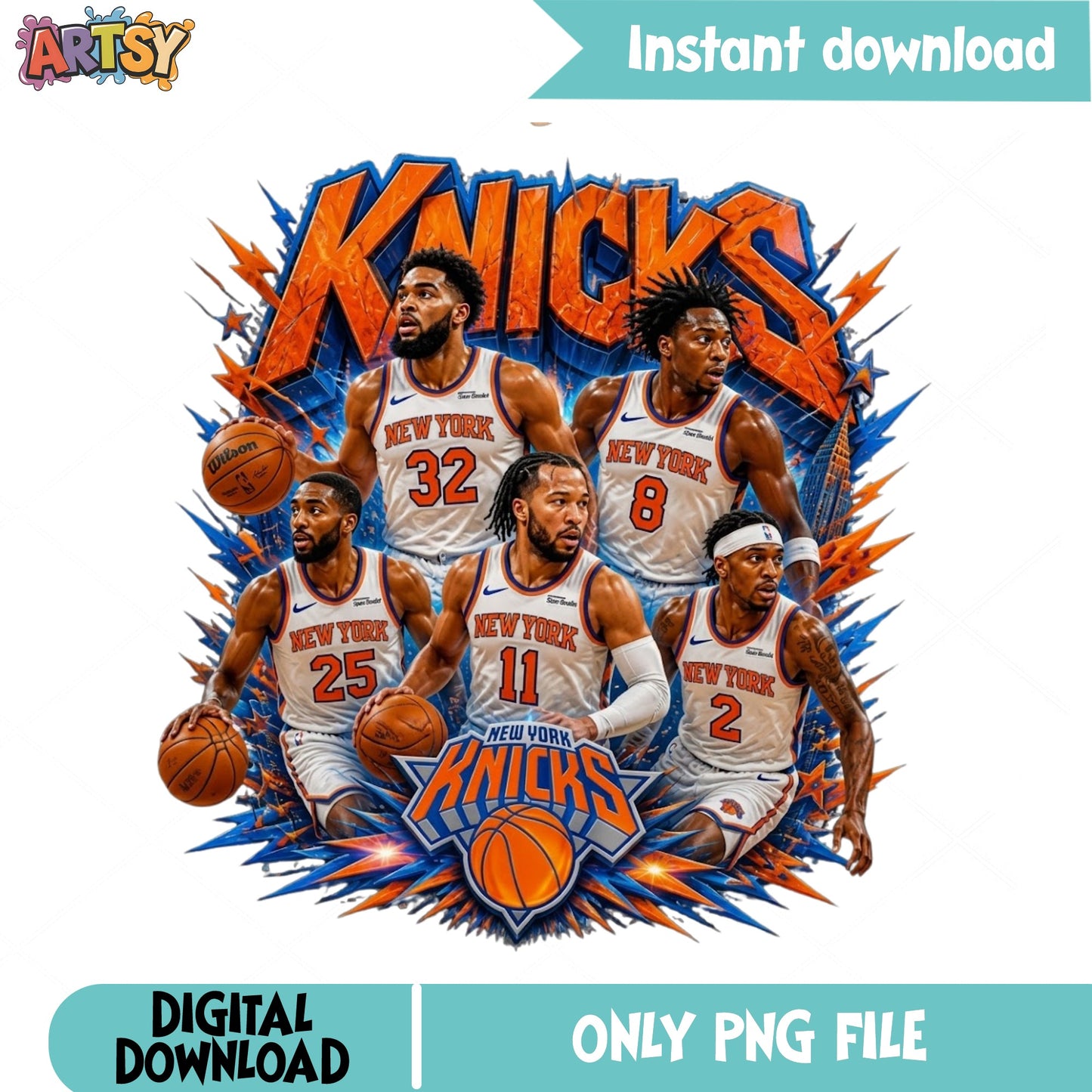 New York Knicks PNG, NBA Basketball Team PNG, Knicks Players PNG