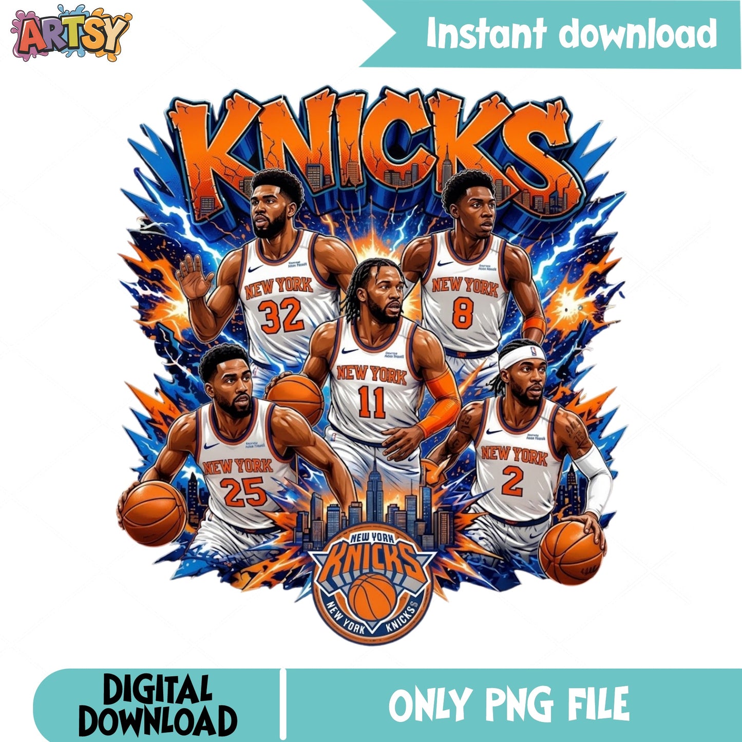 New York Knicks PNG, NBA Basketball Team Shirt, Knicks PNG