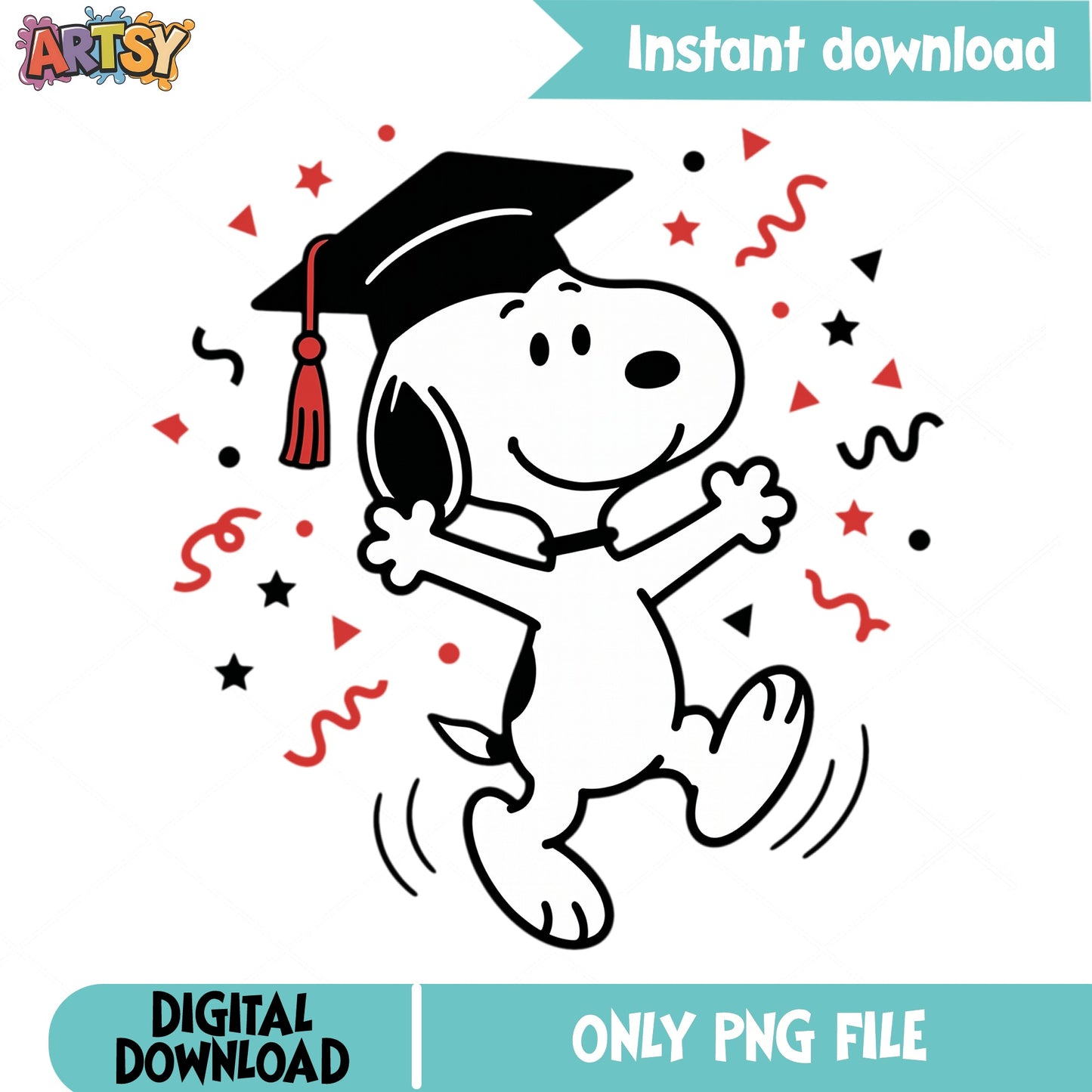 Snoopy Graduation PNG, Peanuts Graduate PNG, Class Of 2025 PNG