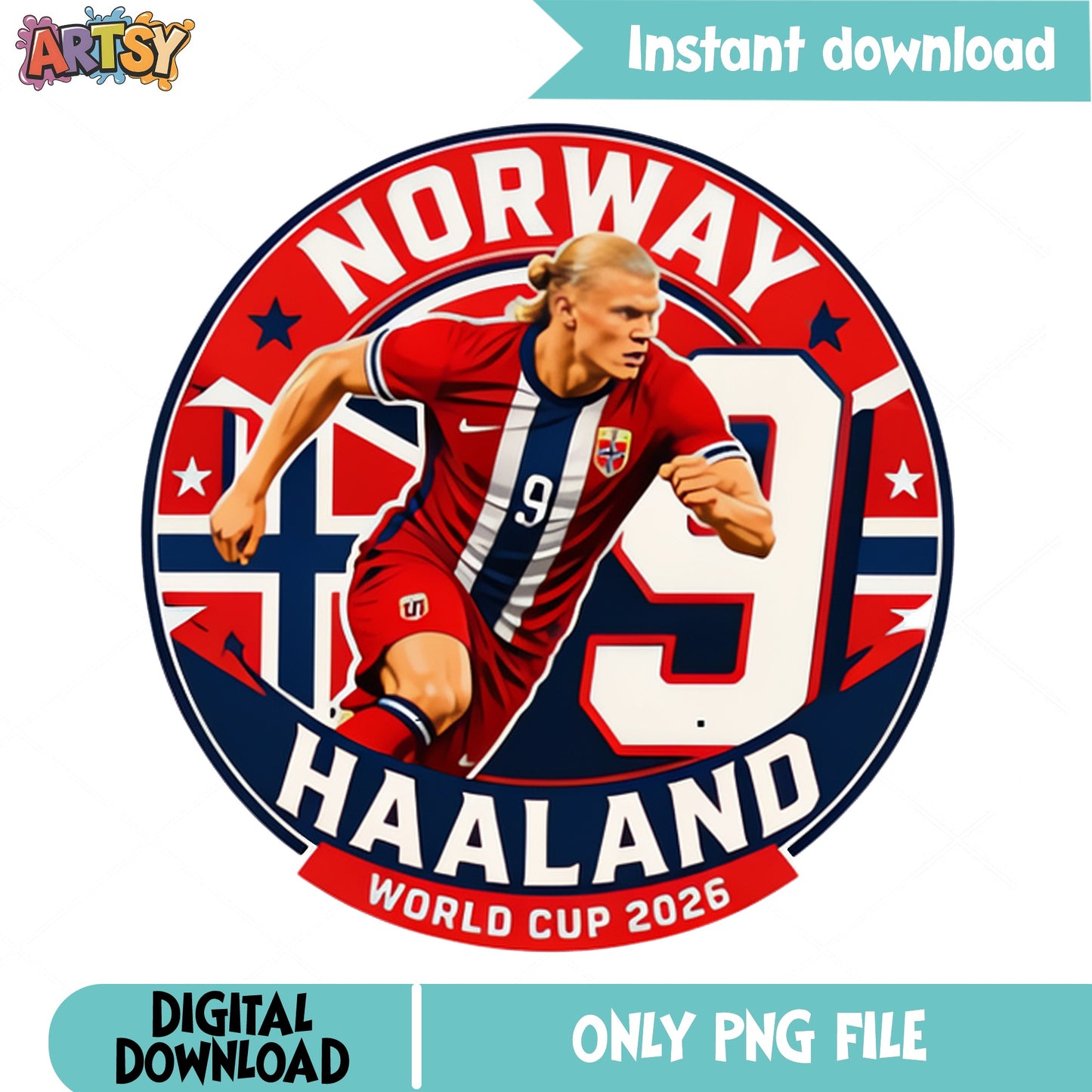 Haaland Norway World Cup 2026 PNG, Soccer Player PNG, Football PNG