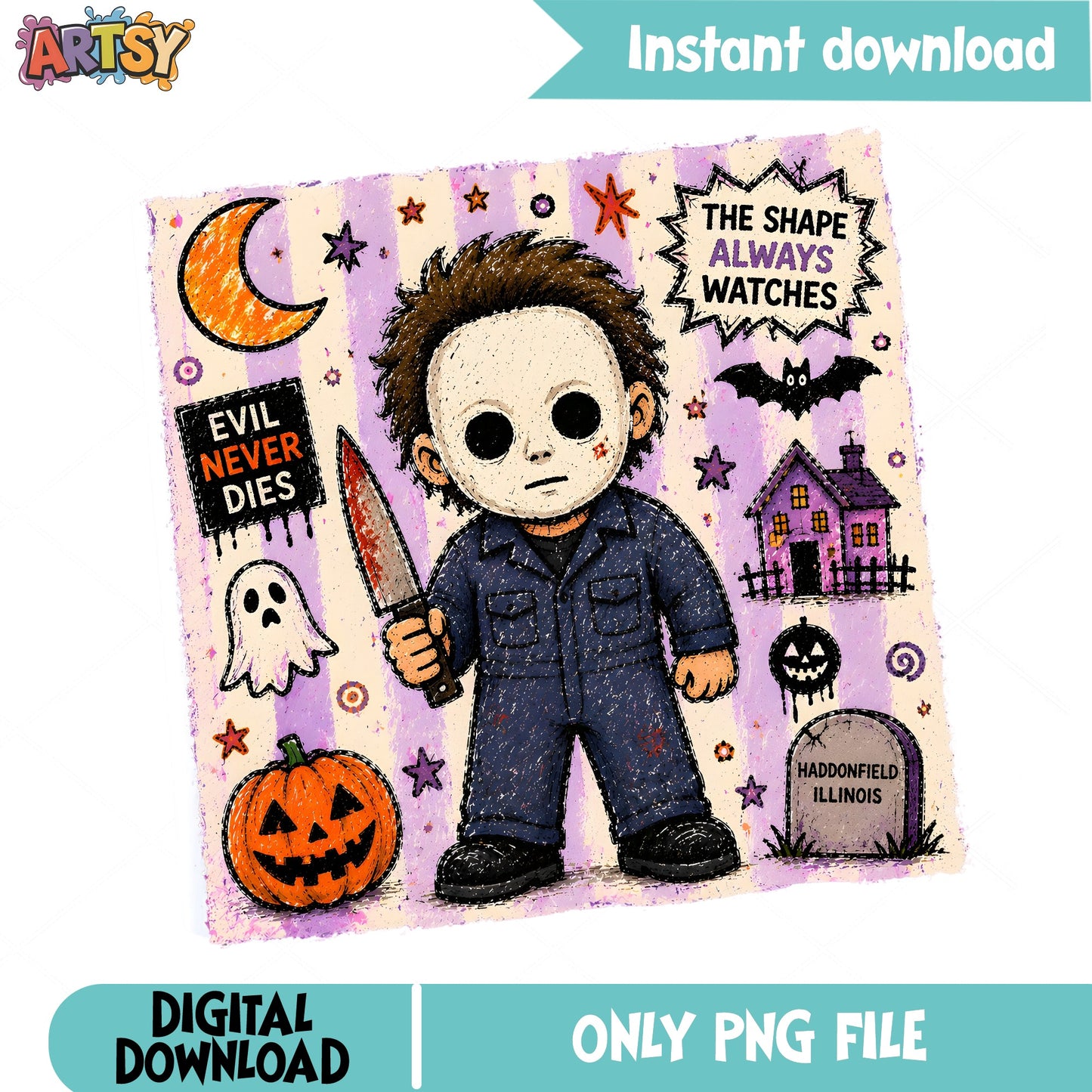 Michael Myers Halloween PNG, Horror Movie PNG, Halloween PNG