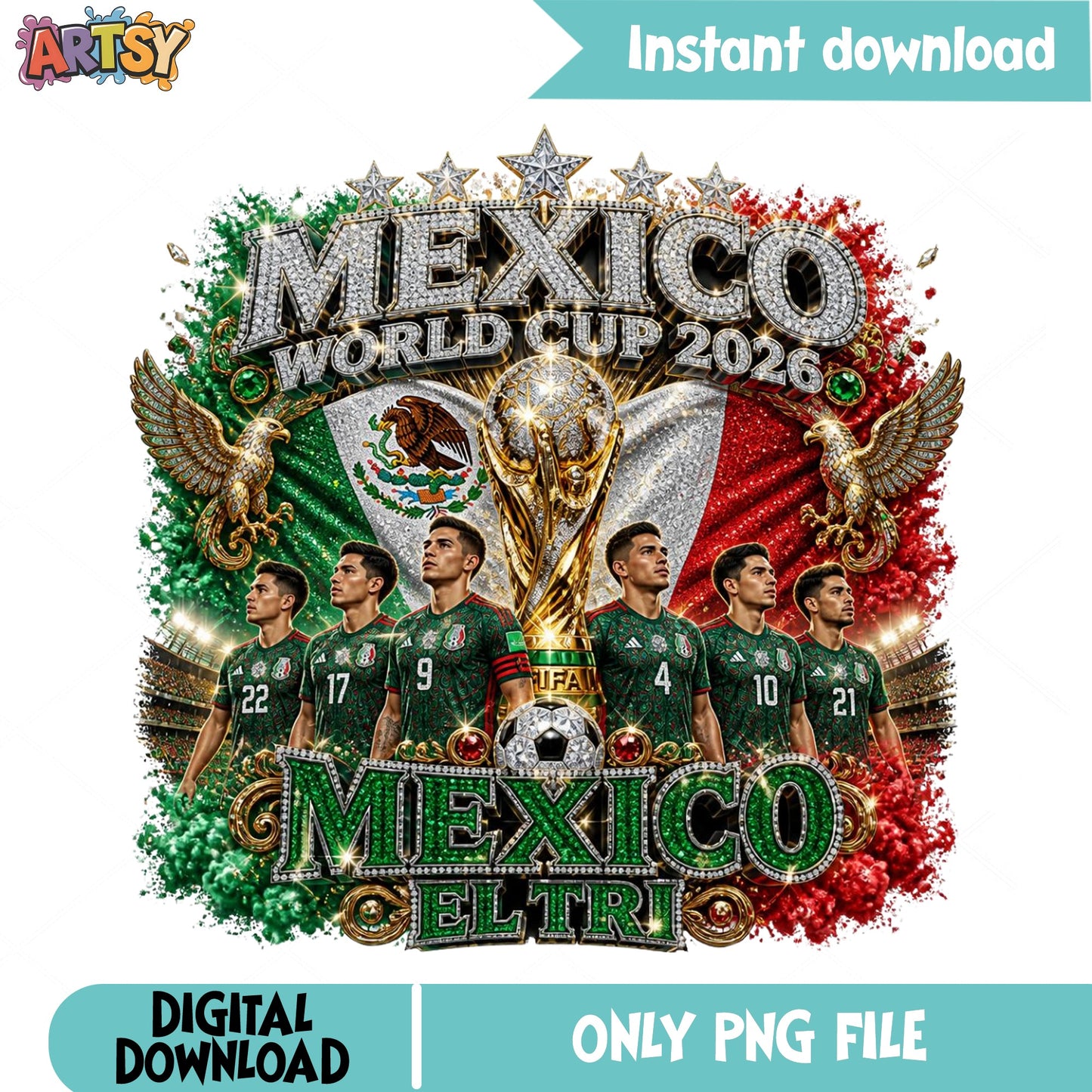 Mexico El Tri World Cup 2026 PNG, Mexico Soccer PNG, FIFA PNG