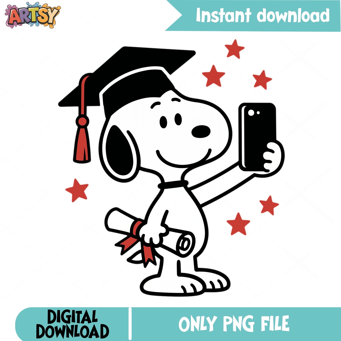 Snoopy Graduation PNG, Peanuts Graduate PNG, Class Of 2025 PNG