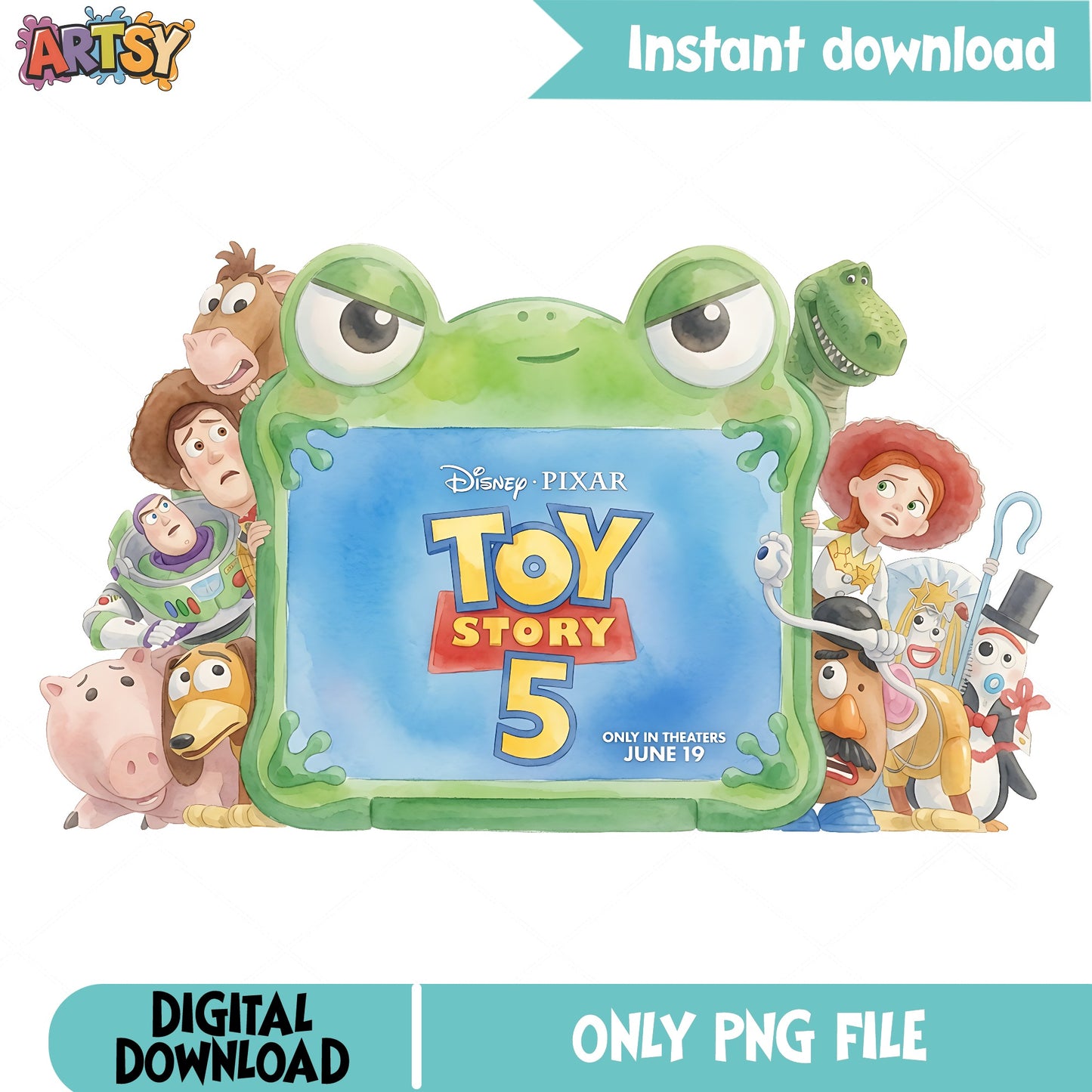 Toy Story 5 PNG, Disney Pixar Characters PNG, Woody Buzz PNG
