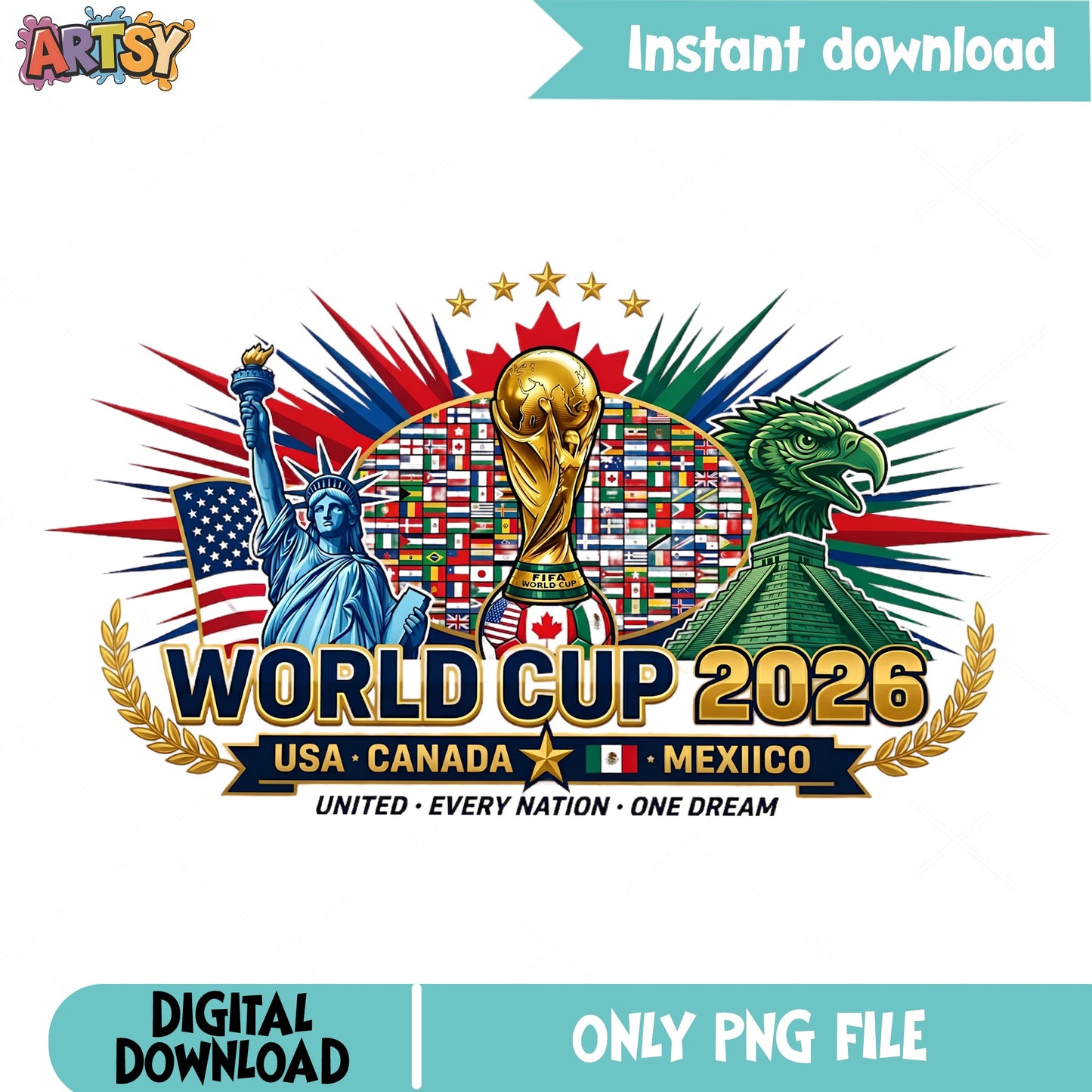 World Cup 2026 PNG, USA Canada Mexico Soccer PNG, FIFA PNG