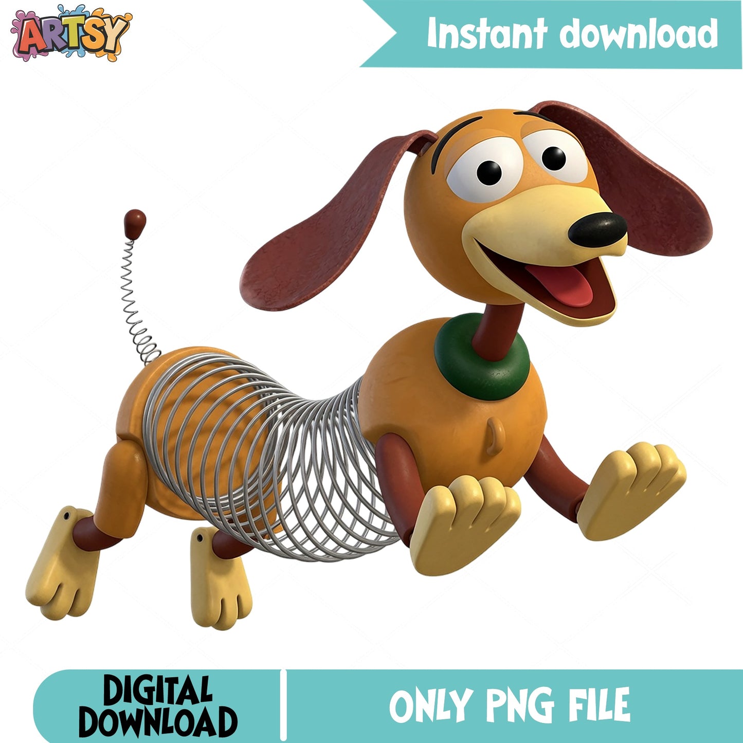 Slinky Dog Toy Story PNG, Disney Pixar PNG, Toy Story Characters PNG