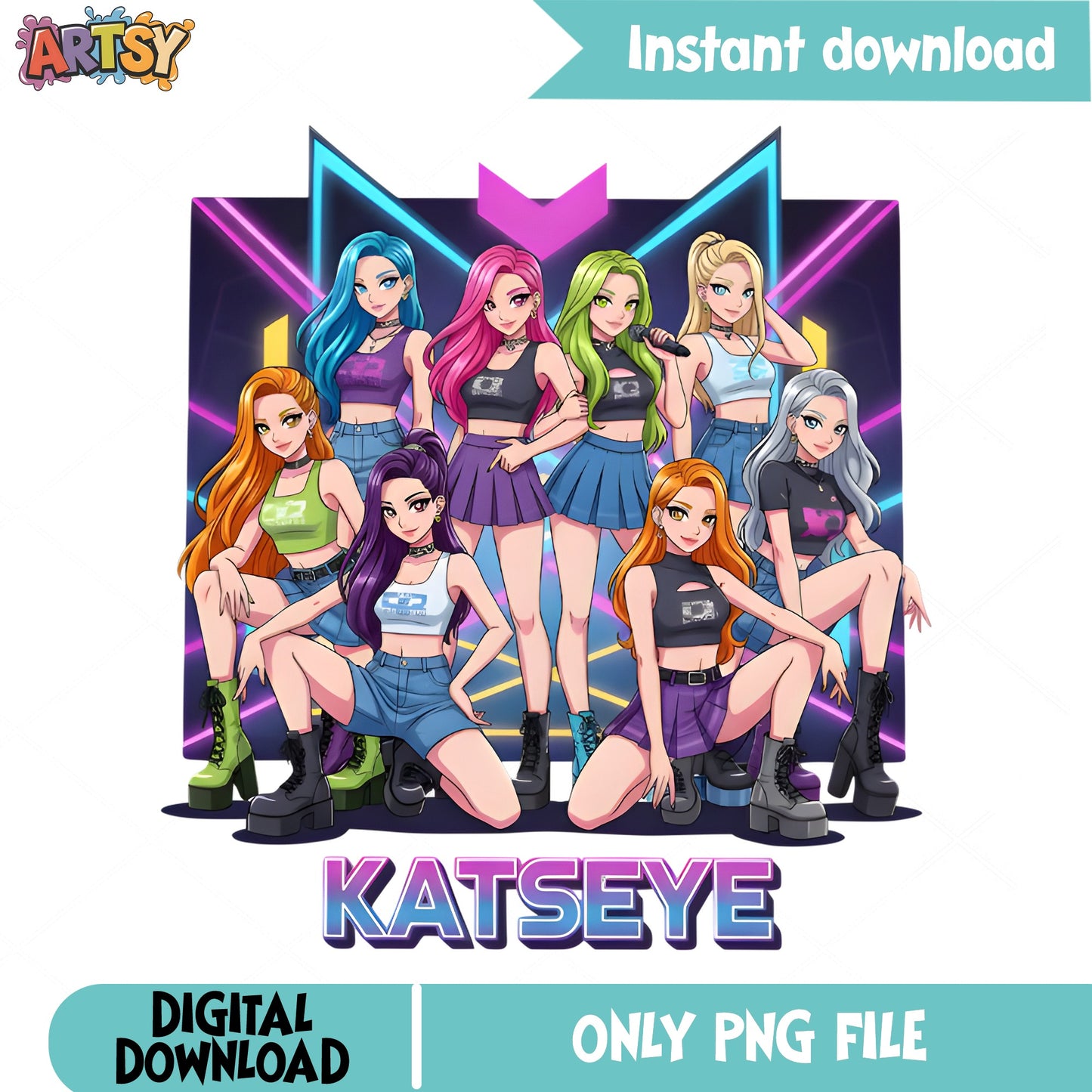 Katseye Kpop Girl Group PNG, Katseye Members PNG, Kpop PNG