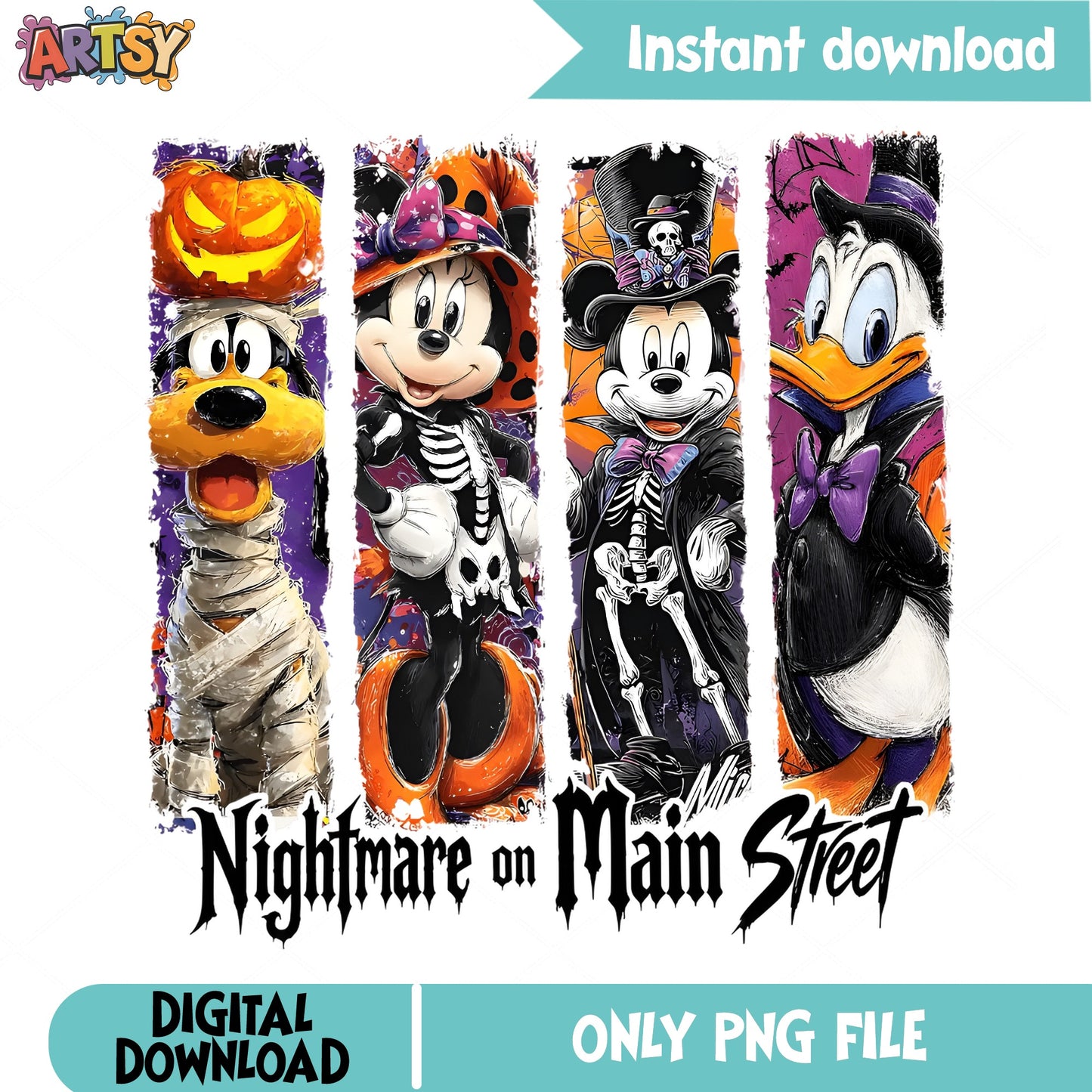 Nightmare On Main Street Halloween PNG, Disney PNG, Mickey PNG