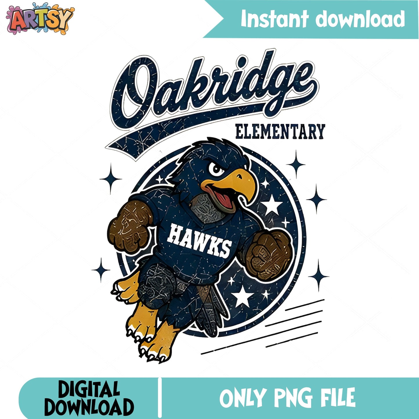 Oakridge Elementary Hawks Mascot PNG, School Spirit PNG, Hawks PNG
