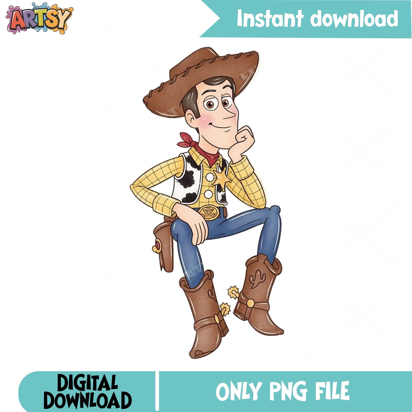 Woody Toy Story PNG, Disney Pixar Cowboy PNG, Toy Story PNG