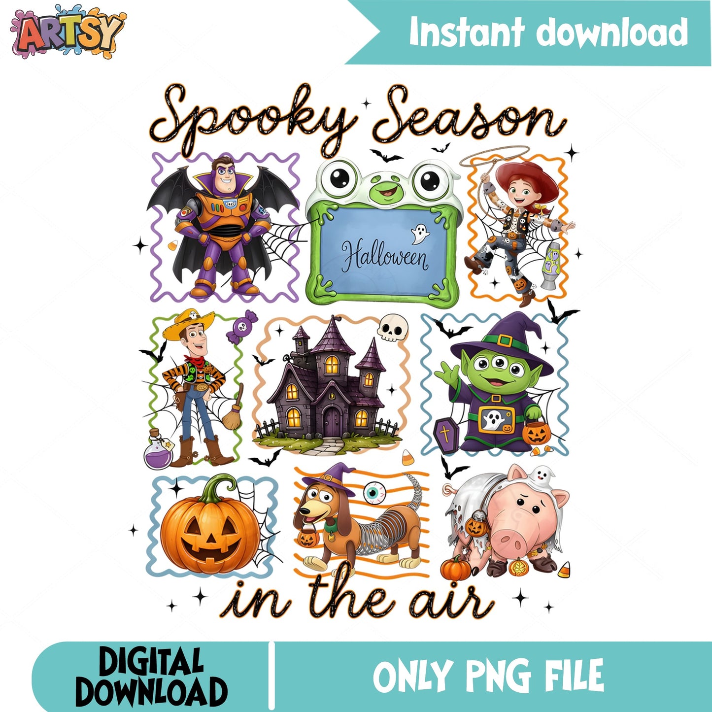 Toy Story Halloween PNG, Spooky Season In The Air PNG, Disney PNG