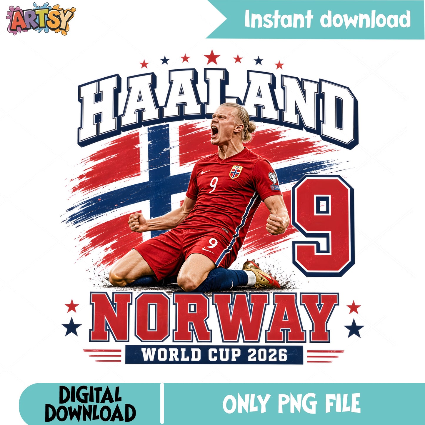 Haaland Norway World Cup 2026 PNG, Soccer Player PNG, Football PNG