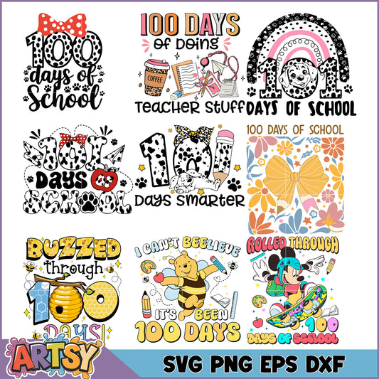 100 Days Of School SVG Bundle Designs