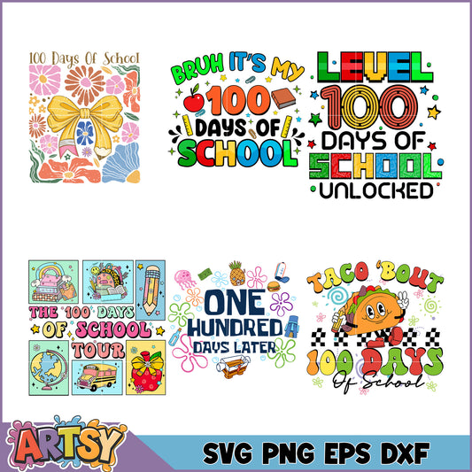 100 Days of School SVG Bundle Cute Designs