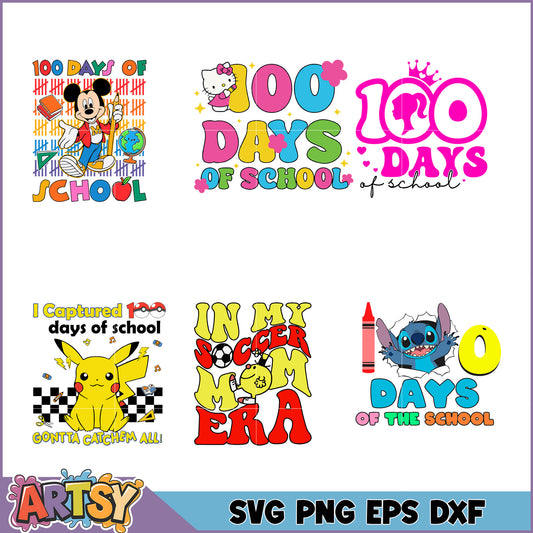 100 Days of School SVG Bundle Fun Celebration Designs