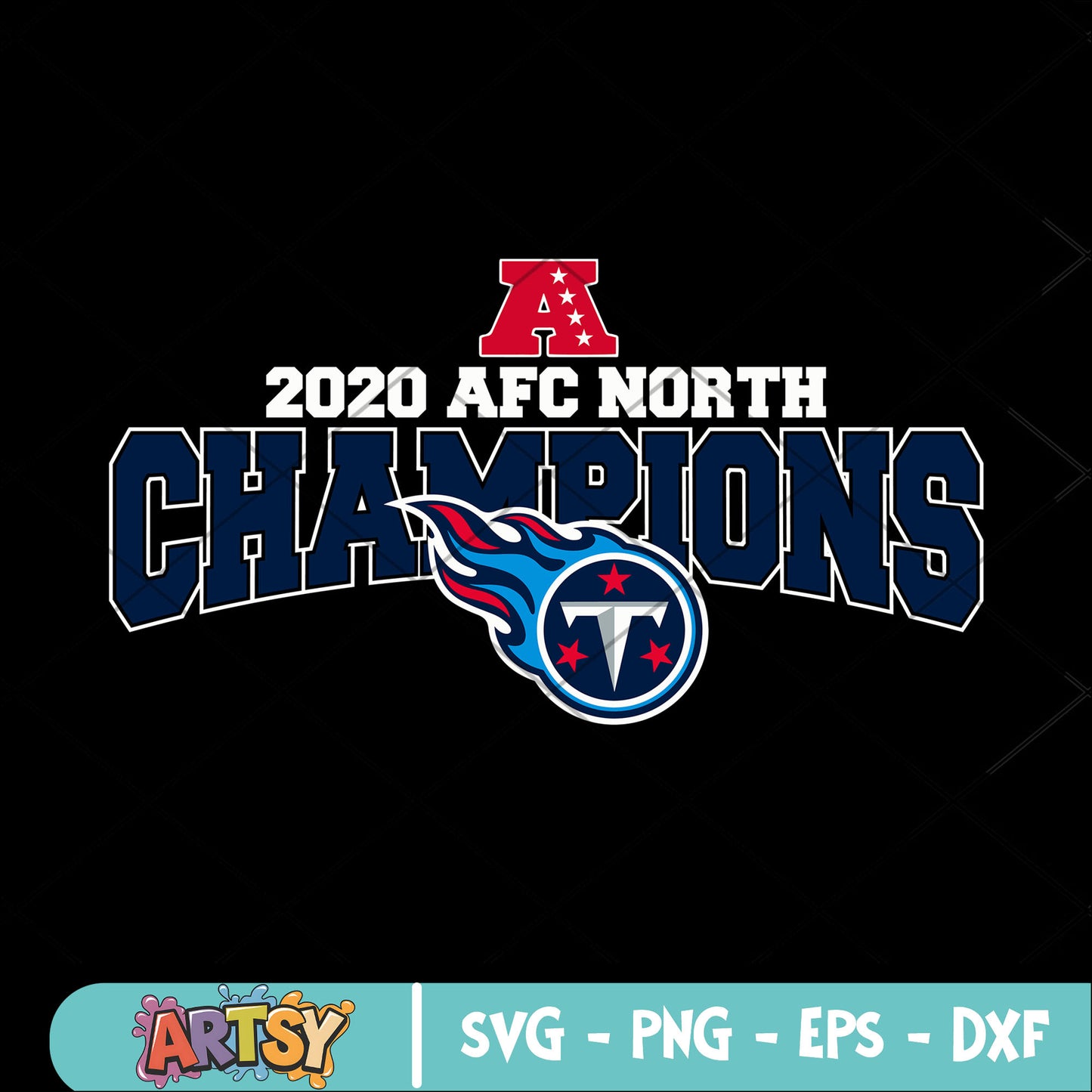 2020 afc north Champions svg, tennessee titans svg, NFL teams svg
