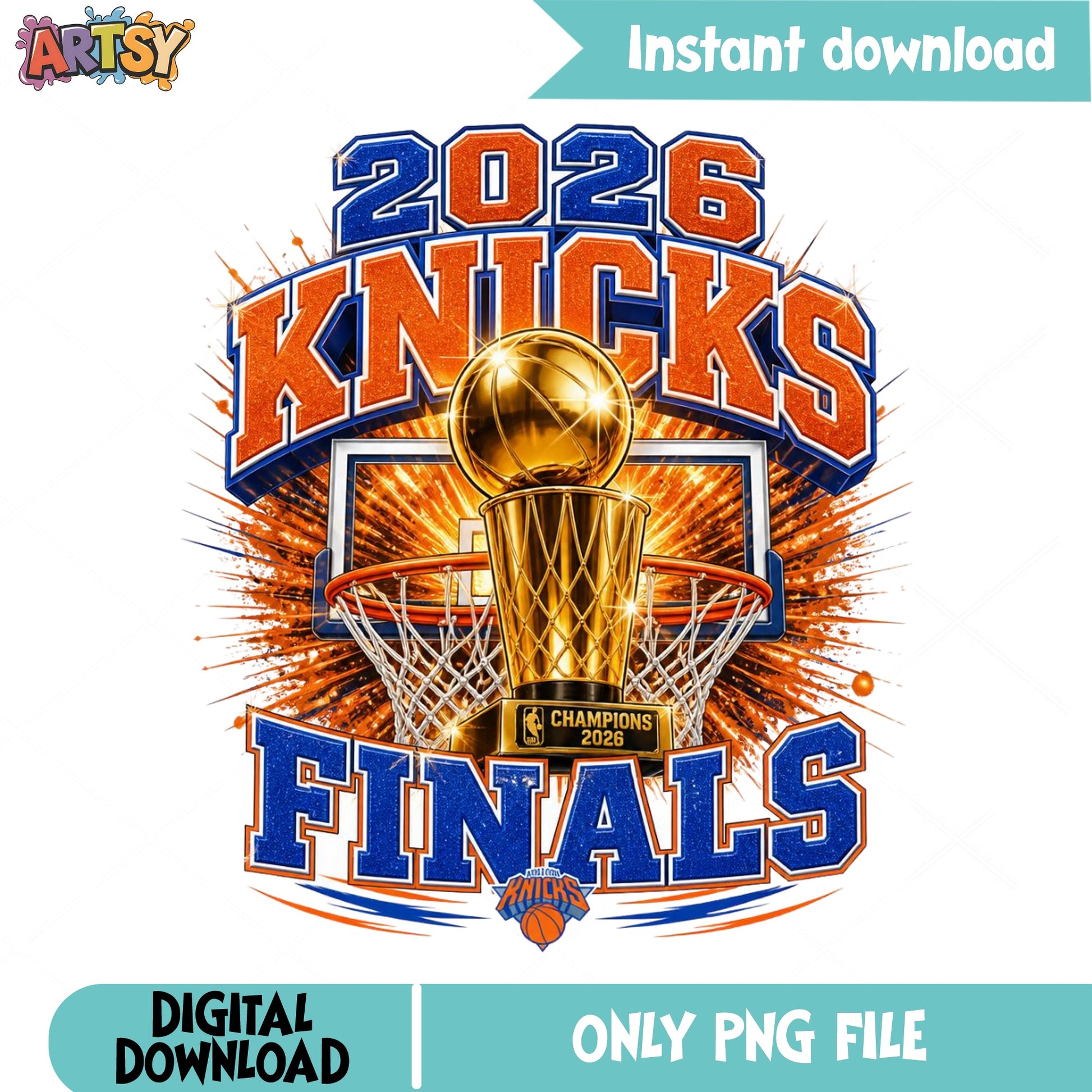 2026 Knicks Finals Champions PNG, Basketball Trophy PNG, NY Knicks PNG