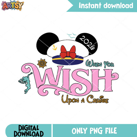 2026 cruise mickey png, disney cruise mickey png, disney wish png