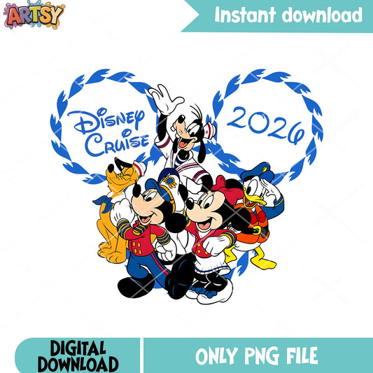 2026 stamp mickey cruise png, disney cruise png, mickey and friends png
