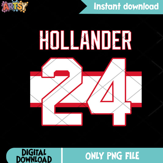24 Hollander hockey sweater png, team hollander png, lgbt movie gifts png