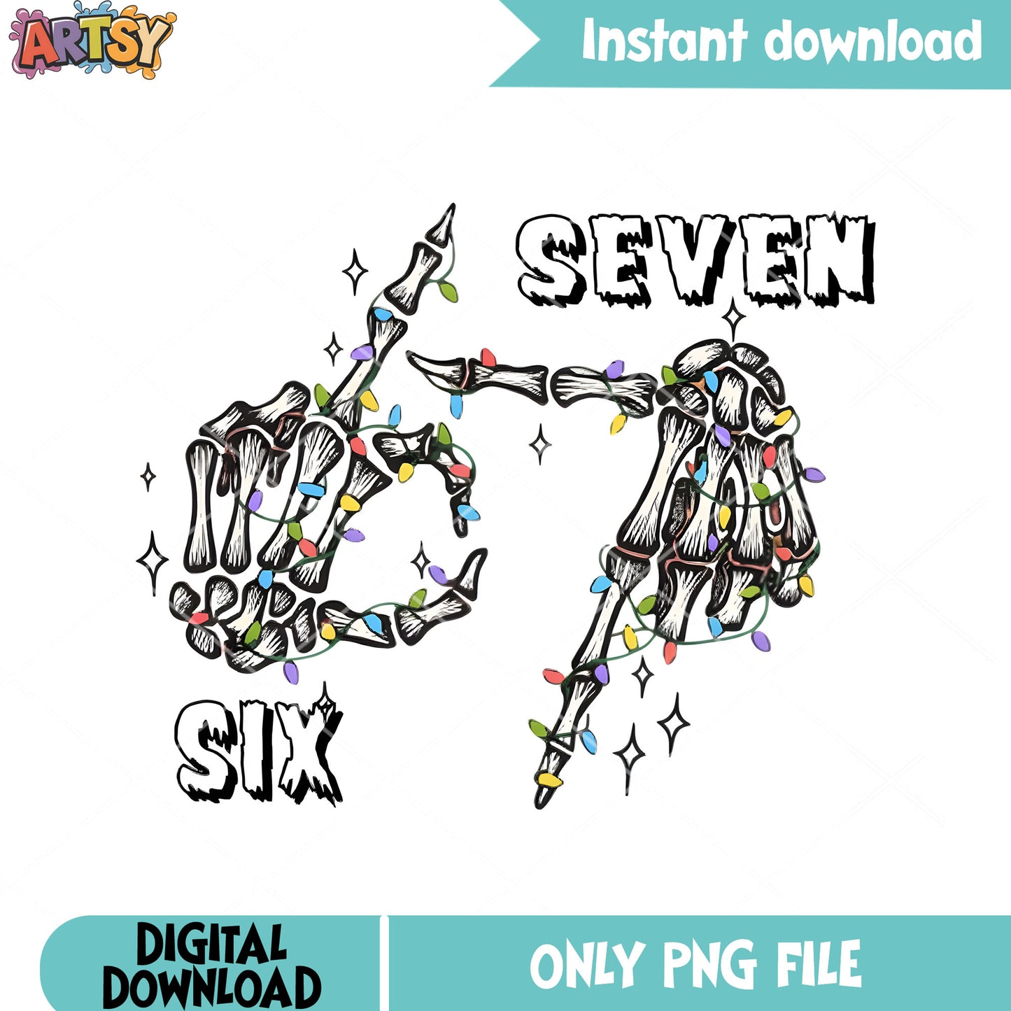 67 christmas skeleton png, six seven hand png, funny 6 7 png