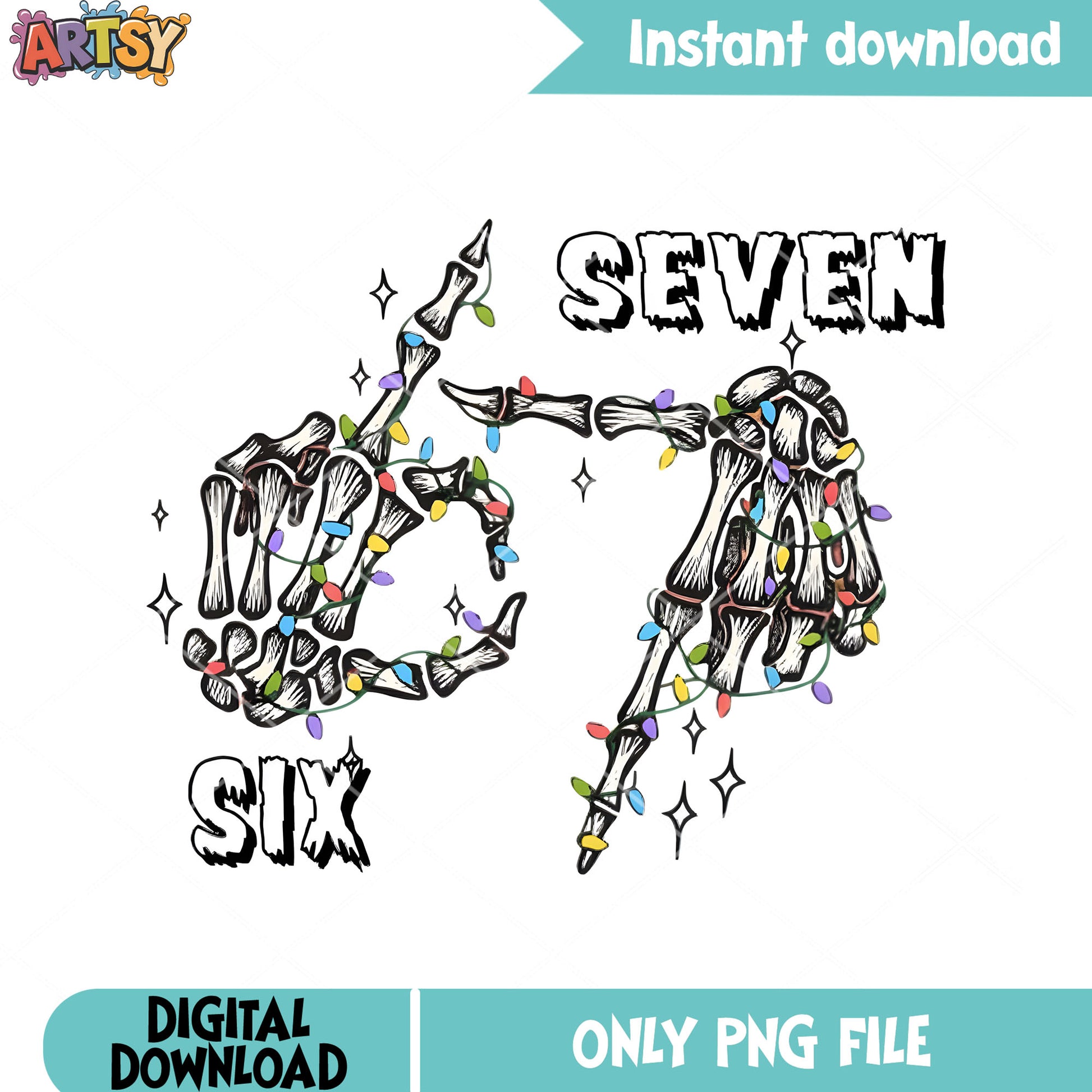 67 christmas skeleton png, six seven hand png, funny 6 7 png