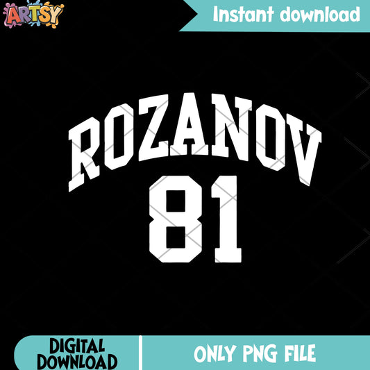 81 rozanov hockey sweater png, heated rivalry png, ilya rozanov png