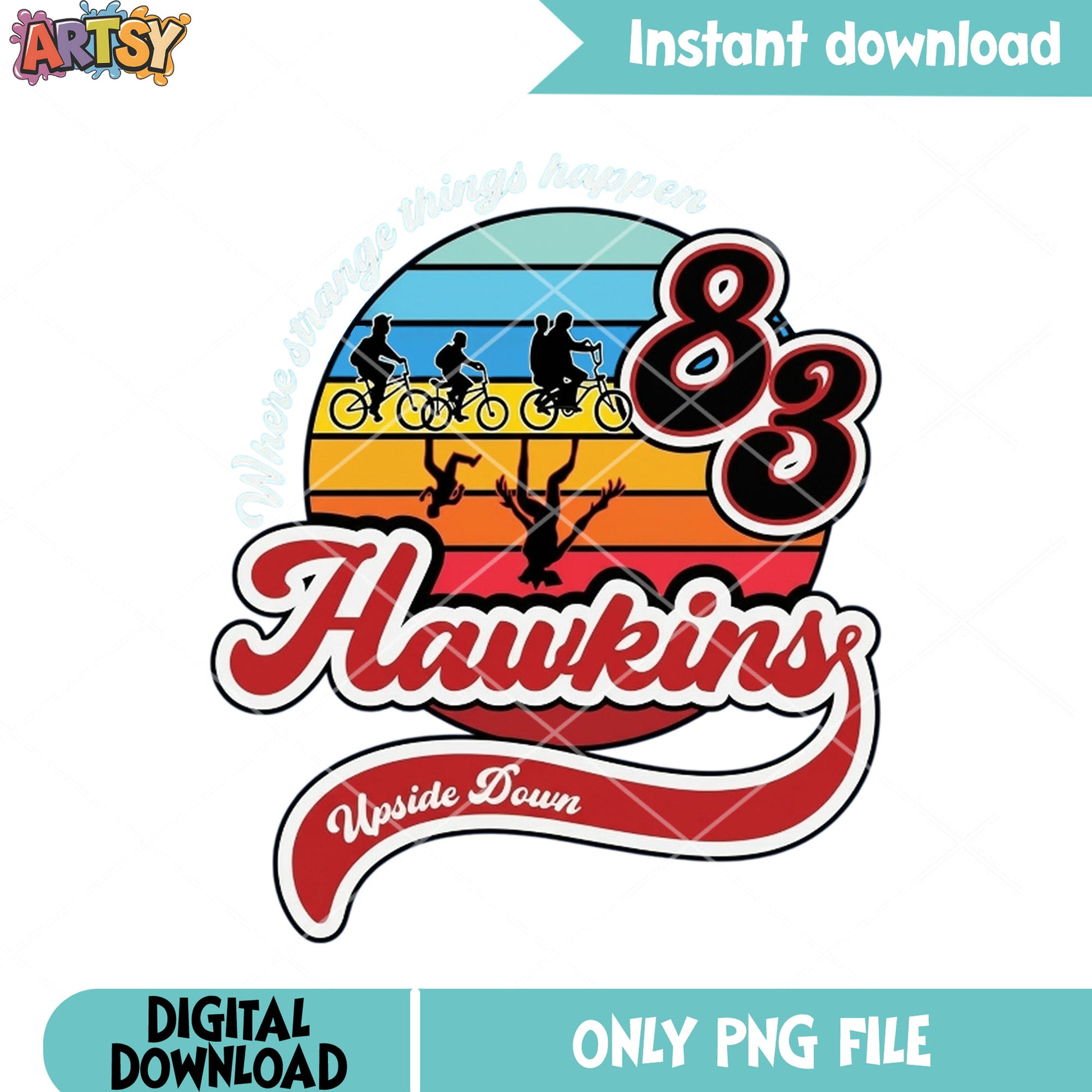 83 hawkins upside down png, stranger things png, horror movies ​​png