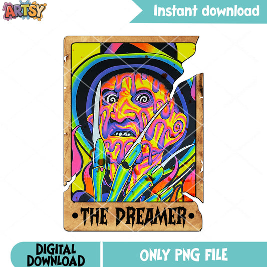 A Nightmare on Elm Street png, freddy krueger png, scary art png