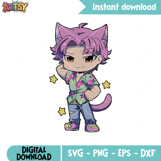 Abby saja boys cute cat svg, saja boys band svg, abby saja svg