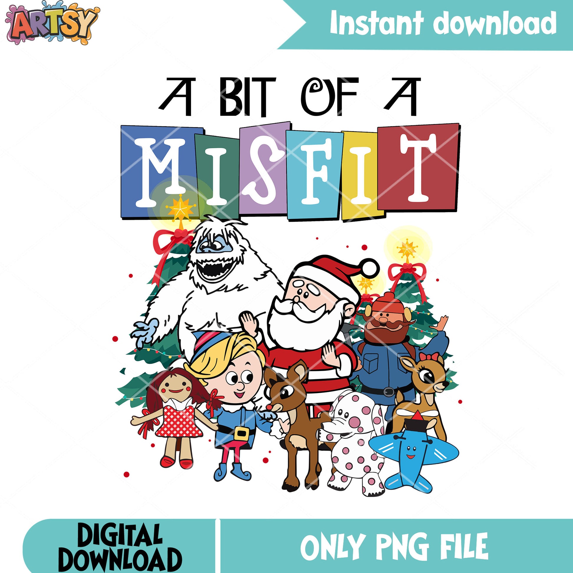 A bit of a misfit png, rudolph the red nose reindeer png, noel png