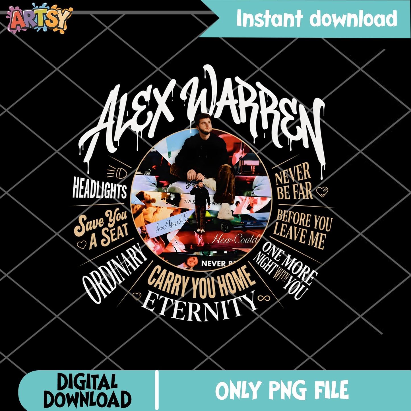 Alex Warren PNG, Carry You Home Music Fan Shirt, Singer PNG