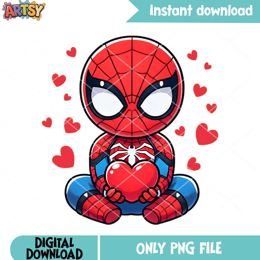 A little spidy valentine png, valentine day png, marvel valentines png