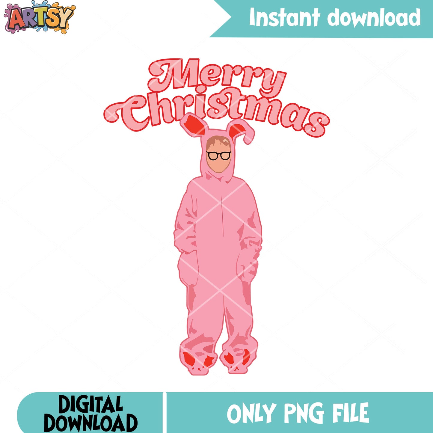 Al little pink nightmare png, ralphie parker png, merry christmas png