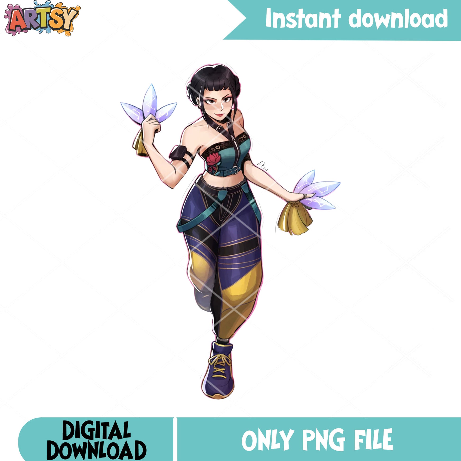 Amaze rapper zoey huntrix png, kpop demon hunters png, huntrix png