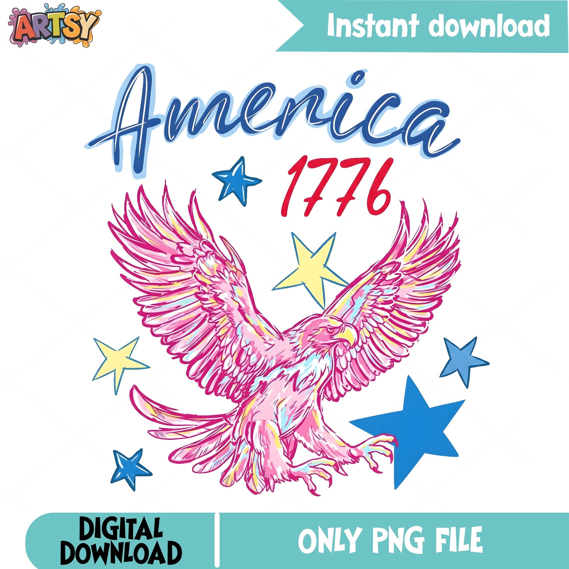 America 1776 Eagle PNG, 4th Of July PNG, Patriotic Eagle PNG