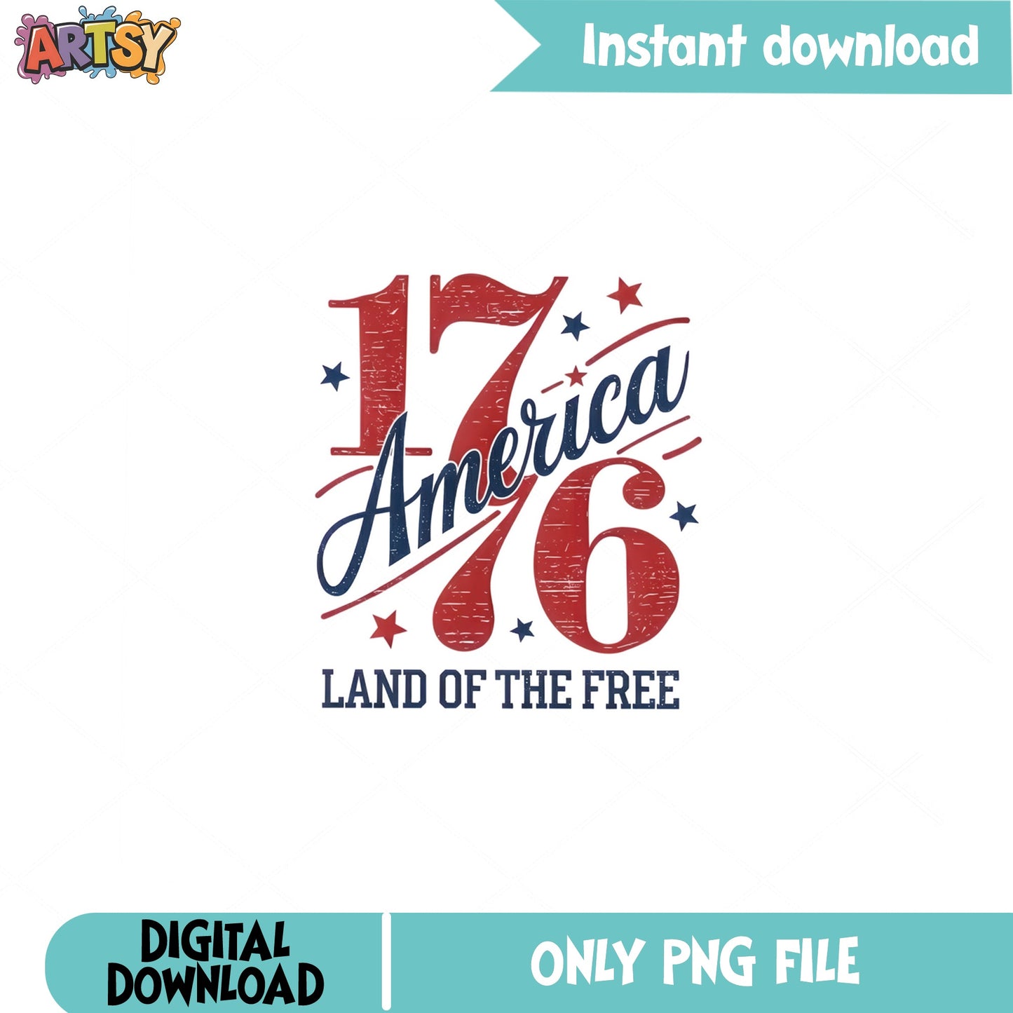 America 1776 Land Of The Free PNG, 4th Of July PNG, Patriotic PNG
