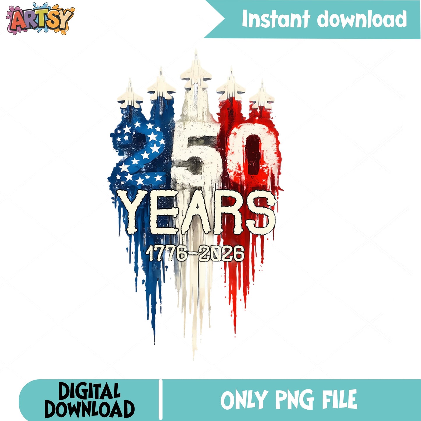 America 250 Years 1776 2026 PNG, 4th Of July PNG, Patriotic PNG
