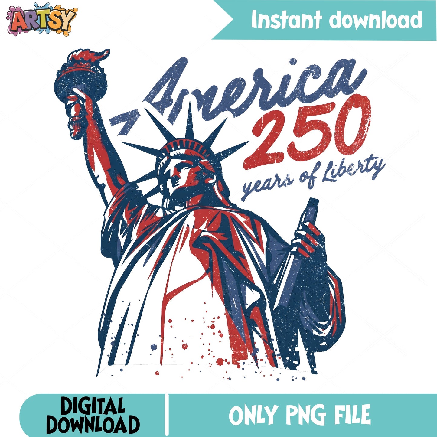 America 250 Years Of Liberty PNG, Statue Of Liberty PNG, 4th Of July PNG