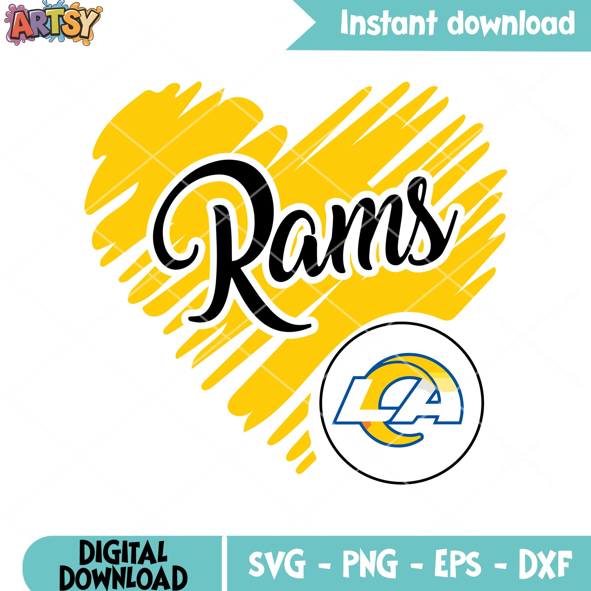 America football svg, Los angeles rams svg, heart shape svg – Artsysvg