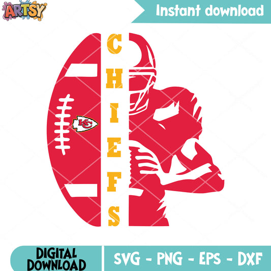 American football kansas city svg, kc chiefs svg, nfl  svg