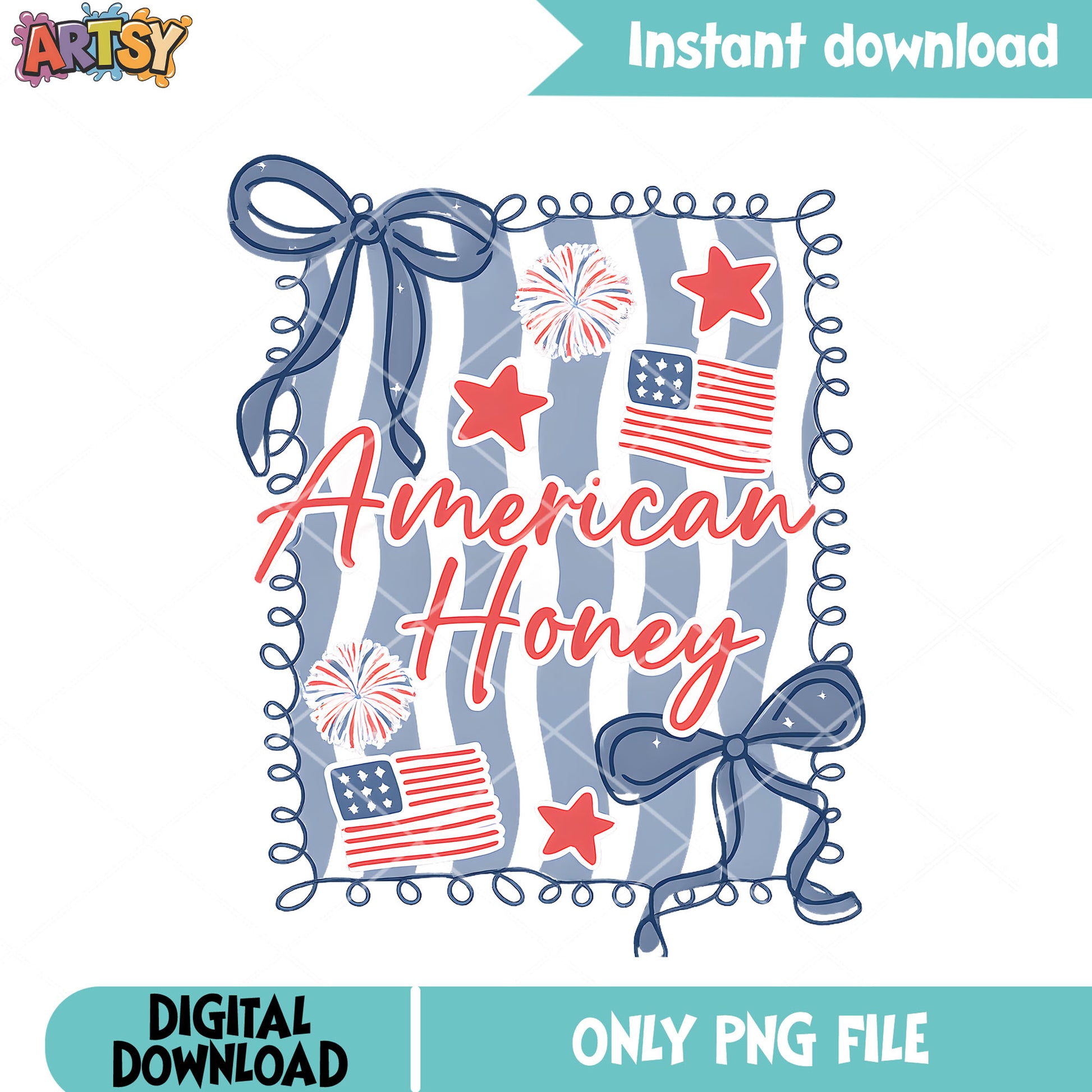 American honey coquette png, coquette bow png, Usa Flag png