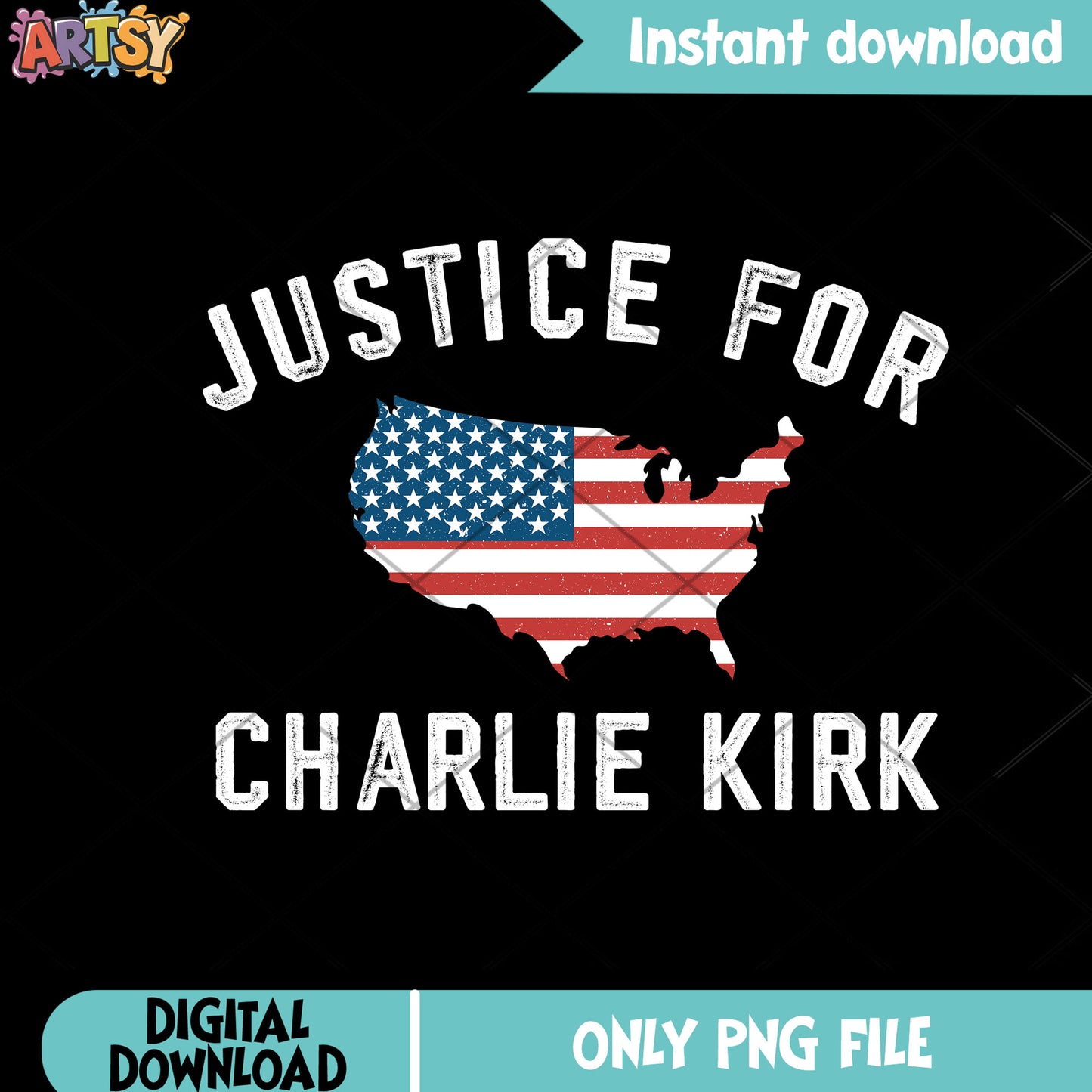 American justice for charlie kirk png, charlie kirk tribute​ png