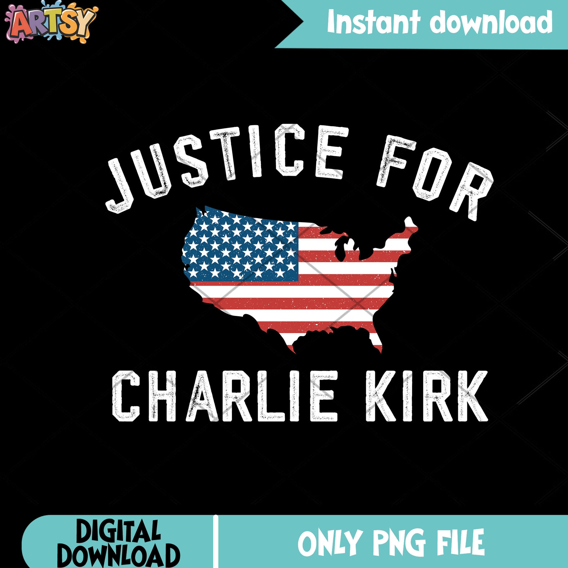 American justice for charlie kirk png, charlie kirk tribute​ png